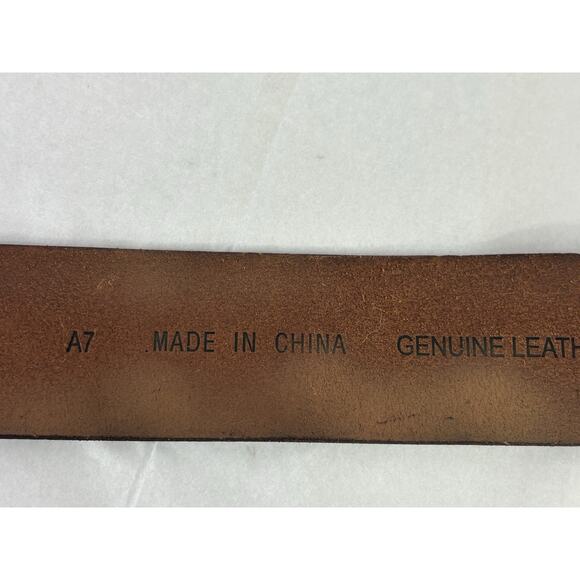 Land’s End Womens Size Large 33" - 36" Genuine Leather Boho Hippie Belt - Picture 13 of 16